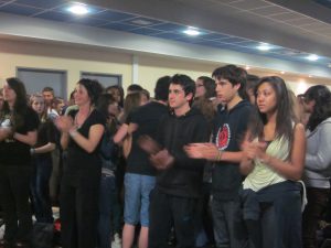 Les lycéen-ne-s de Mirepoix lors du concert du 4 juin